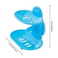 thumbnail image 3 of Plastic Suction Shower Soap Holder Dish Soap Container Box Blue Bathroom, 3 of 6