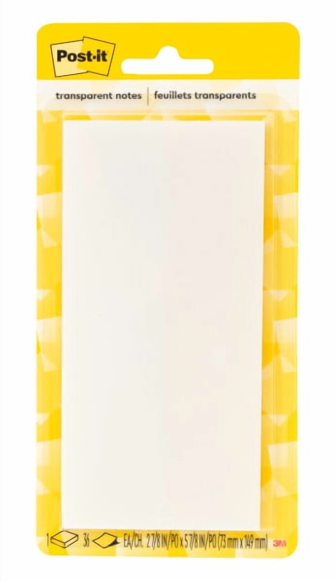 Post-it Feuillets transparents, 2 7/8 x 5 7/8 po