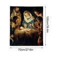 thumbnail image 3 of Fwttom Christmas Blanket, Nativity Scene Christmas Decorations Room Conditioning Flannel Blanket, Christmas Throw Blanket for Couch Office Sofa Nap Home Bed, 3 of 6