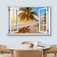 thumbnail image 3 of wall26 Canvas Print Wall Art Window View Relaxing Zen Tropical Beach Paradise Wilderness Nature Photography Realism Scenic Landscape Colorful Multicolor for Living Room, Bedroom, Office - 24"x36, 3 of 5
