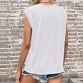 thumbnail image 7 of SELONE Tshirts Shirts for Women Sleeveless Tops Blouses Regular Fit T Shirts Pullover Tees Tops Solid T-Shirts Crew Neck Tops Casual Blouses T Shirts Easy Care Soft Breathable Pullover Tops White M, 7 of 7
