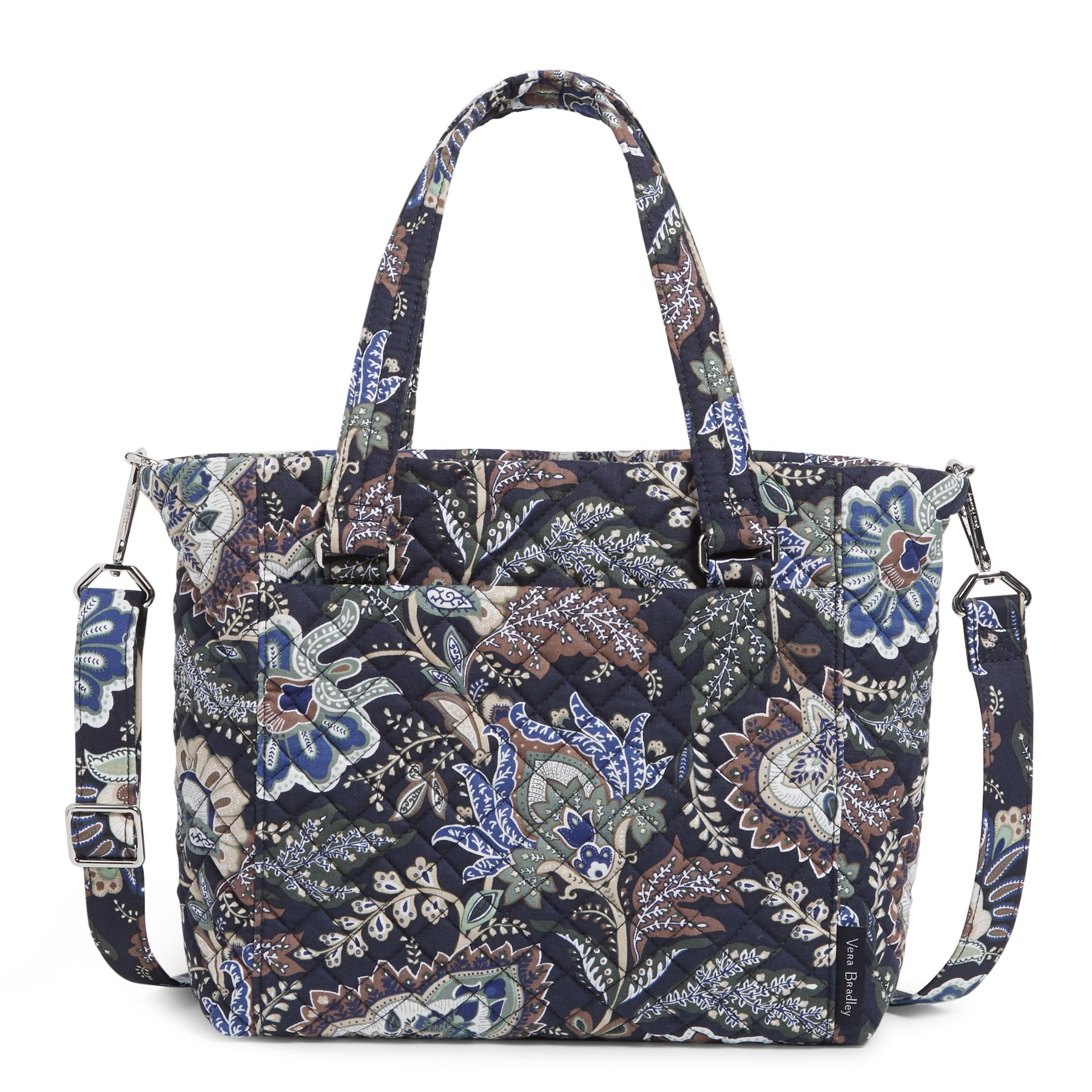 Vera Bradley Women's Recycled Cotton MultiStrap Shoulder Bag Java Navy