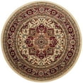 thumbnail image 5 of SAFAVIEH Lyndhurst Miranda Traditional Bordered Area Rug, Ivory/Red, 8' x 8' Square, 5 of 8