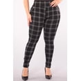 thumbnail image 5 of Plus Size Treggings With Zipper Pocket Trim - Black  Gray Plaid, 5 of 9