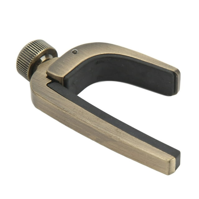 Capo de Guitare Électrique, Format Compact Facile à Installer Résistant à l'Usure Durable Capo en Métal Multifonction pour Instruments à Cordes Laiton Antique, Bronze, Argent