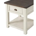 thumbnail image 4 of Bowery Hill Solid Wood Cream White and Brown End Table Rectangular Storage 24" Unassembled, 4 of 8