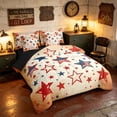 thumbnail image 2 of Manfei Vintage Stars Twin Bedding, July 4th Independence Day Bedding Comforter Set, Red White Blue, Black Reversible 7 Pieces, 2 of 6