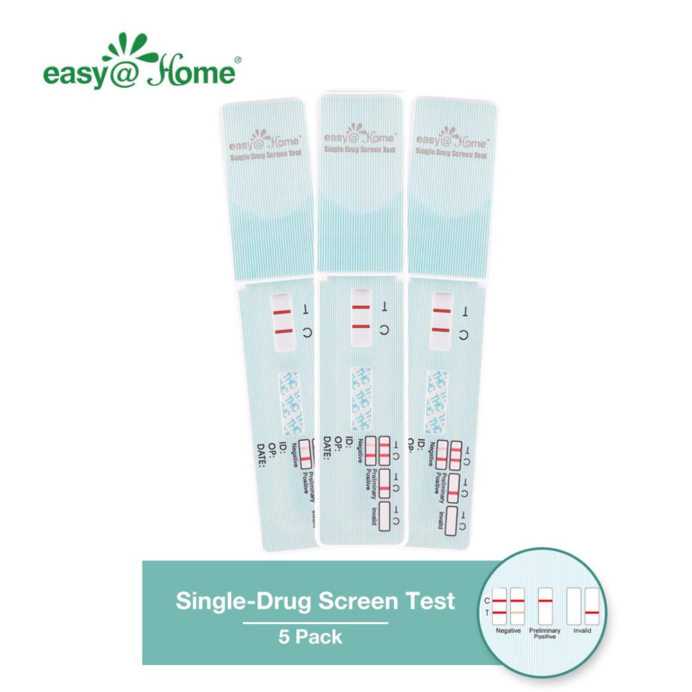5 Pack EasyHome Marijuana (THC) Single Panel Drug Tests Kit Value