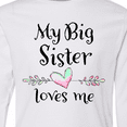 thumbnail image 4 of Inktastic My Big Sister Loves Me- Heart Long Sleeve Youth T-Shirt, 4 of 5