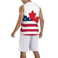 thumbnail image 2 of Naloa USA Canada Flag Basketball Jersey Reversible Men's Mesh Athletic Sports Shirts Training Practice S-4XLLarge, 2 of 6