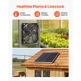thumbnail image 4 of VEVOR Solar Powered Fan, 30W Solar Panel with 2 Fans, Adjustable Solar Panel Angle, 2668 RPM High-Speed, Flexible Installation, Fast Air Exchange for Greenhouse, Grow Tents, Chicken Coops, Shelters, 4 of 9
