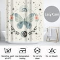 thumbnail image 5 of Extra Long Bathroom Shower Curtain 72x84 Inch 70''s Botanical Butterfly Shower Curtain Moon Phase Divination Horoscope Shower Curtain Waterproof Polyester Fabric Washable Machine Washable, 5 of 5