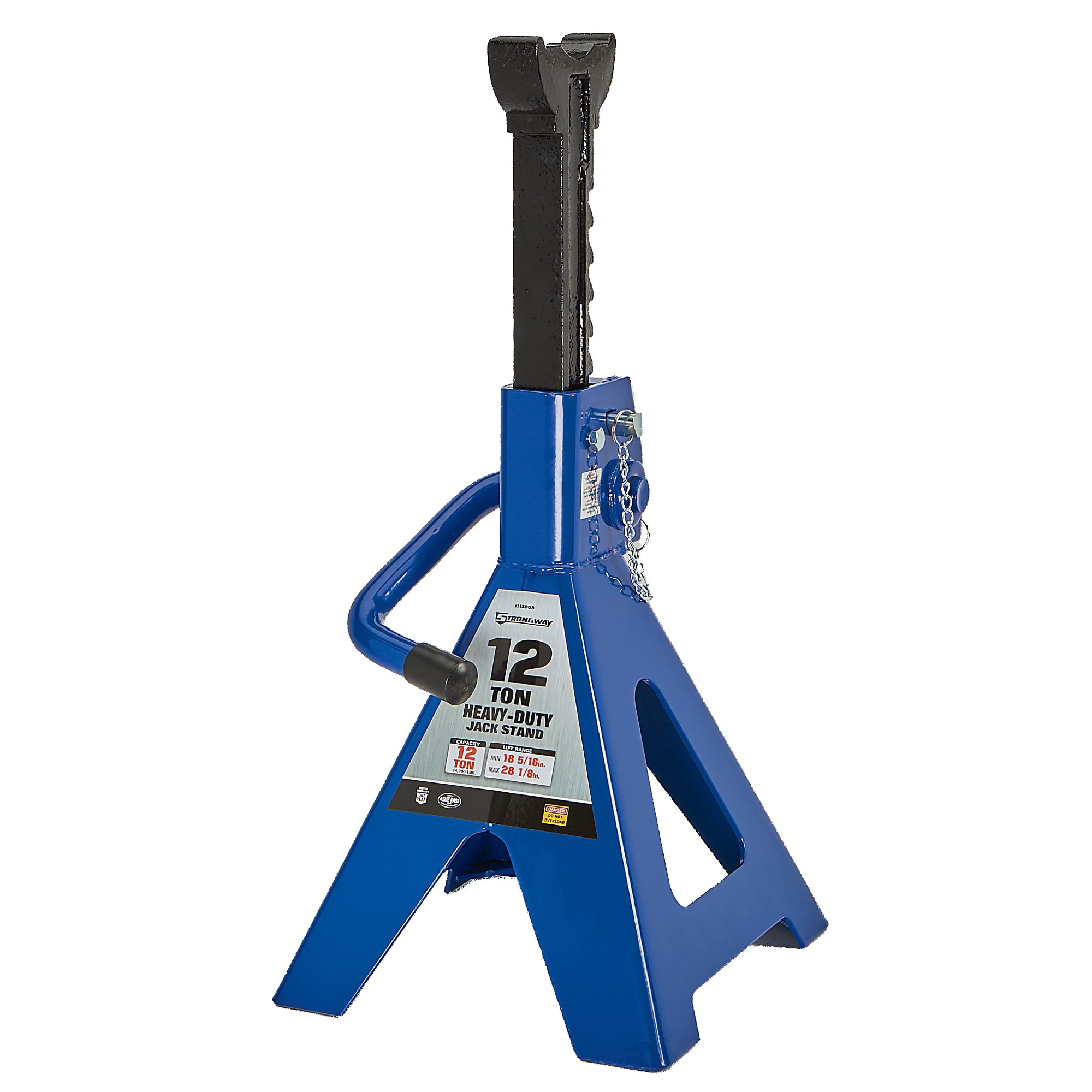 Strongway Double-Locking Jack Stands, Pair, 24,000-Lb. Capacity, 18in.–30in. Lift Range