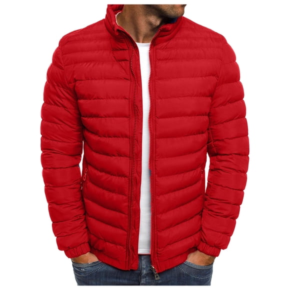 Men's Autumn and Winter Coats Leather for Men Leisure Plus Size Zip Belt Your Face off Pocket Cotton-Padded Jacket Coat Down Coat for Men Top Blouse