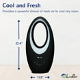 thumbnail image 4 of LivePure Bladeless Oscillating Fan w/Filter. 3-Speed Adjustment, Touch Control, Quiet Cooling Fan. Stand Up Fan for Bedroom, Office, Kitchen. Graphite, 4 of 9