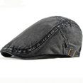 thumbnail image 4 of SikaFu Spring Summer Men Women Cap Sun Hat Denim Newsboy Ivy Flat Cap Adjustable Men Women Berets Artist Painter Beret Cap Men, 4 of 6