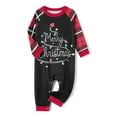 thumbnail image 5 of KelaJuan Christmas Family Pajamas Matching Set, Letters Print Long Sleeve Tops with Plaid Pants Sleepwear Loungewear, 5 of 7