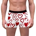 thumbnail image 1 of Men'S Personalized Valentine'S Day Underwear Heart Print Shorts High Elasticity Comfortable Briefs Diy Gift For Him, 1 of 3