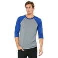 thumbnail image 1 of Bella + Canvas Unisex 3/4-Sleeve Baseball T-Shirt, 1 of 1