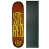 STEREO Skateboard Deck STACKED LOGO RED/GREEN 7.75 Black GRIP