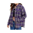 thumbnail image 2 of Faithtur Chemise Femme Adulte à Carreaux Col Rabattu Manches Longues Hauts Blouse, 2 of 4