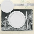 thumbnail image 3 of Ambesonne Black and White Place Mats Set of 4, Madrid at Night, Standard Size, Black White Grey, 3 of 6