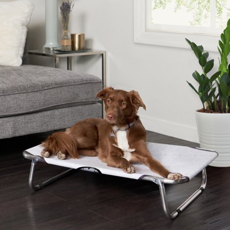 FirsTime Gray Marley Elevated Pet Bed Medium  41 x 25 x 7 in
