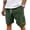 303#Army Green, variant on Mens Corduroy Shorts Casual 7 Inch Elastic Waist Drawstring Loose Fit Summer Shorts Purple S
