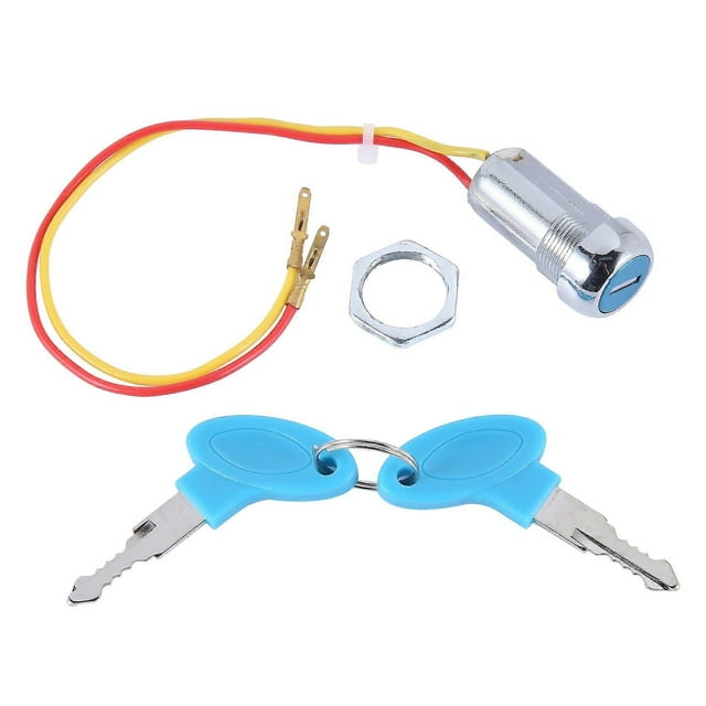 Universal Starting Switch Key Lock Wires Ignition Power Keys Switch for Electric Bike Scooters E-Bik