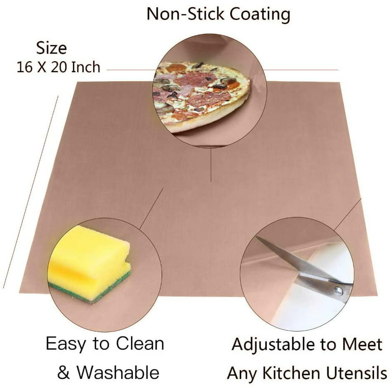 LokiLux PTFE Teflon Sheet for Heat Press 4 Pack,16 x 24 Non Stick Heat Resistant Craft Mat,Heat Transfer Teflon Paper Sheet for Baking/BBQ/Grill