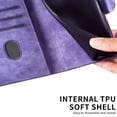 thumbnail image 3 of Dteck Wallet Case for Samsung Galaxy A15 5G / 4G 6.5-Inch, Shockproof PU Leather Magnetic Flip Cover with Card Holder, Stand Feature and Wrist Strap,Purple, 3 of 7