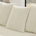 thumbnail image 5 of 110" Modular Sectional Sofa, Boneless L-Shape Cloud Couch with 30" Deep Seat, Modern Upholstered Velvet Compressed Sofa with Chaise for Living Room, Beige, 5 of 7
