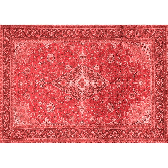 Ahgly Company Indoor Rectangle Persian Red Traditional Area Rugs, 6' x 9'
