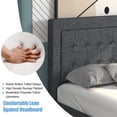 thumbnail image 4 of Twin Size Upholstered Bed Frame Button Tufted Foundation Gray, 4 of 8