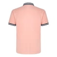 thumbnail image 4 of Telankuip Summer Mens Polo Shirts Stripe Color Blocking Button Standing Collar Short Sleeved Sports T Shirt Comfortable Slim Fit Breathable Fashion Tee for Daily Wear Pink XXL, 4 of 4