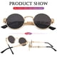 thumbnail image 5 of Gafas de sol AIEYEZO redondas estilo steampunk con montura metálica 100% UV400, 5 of 7