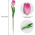 thumbnail image 3 of Pink Tulips Artificial Flowers 10pcs Real Touch Tulips Flowers Fake Pink Tulips Faux Flowers for Home Decoration Wedding Bouquet Party Baby Shower Centerpieces Bridal Bouquet Decor (Pink), 3 of 5