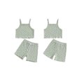 thumbnail image 3 of Aojekbee Baby Girl Summer Outfits Cute Floral Print Sleeveless Cami Tops + Shorts Set Infant 2Pcs Clothes, 3 of 10