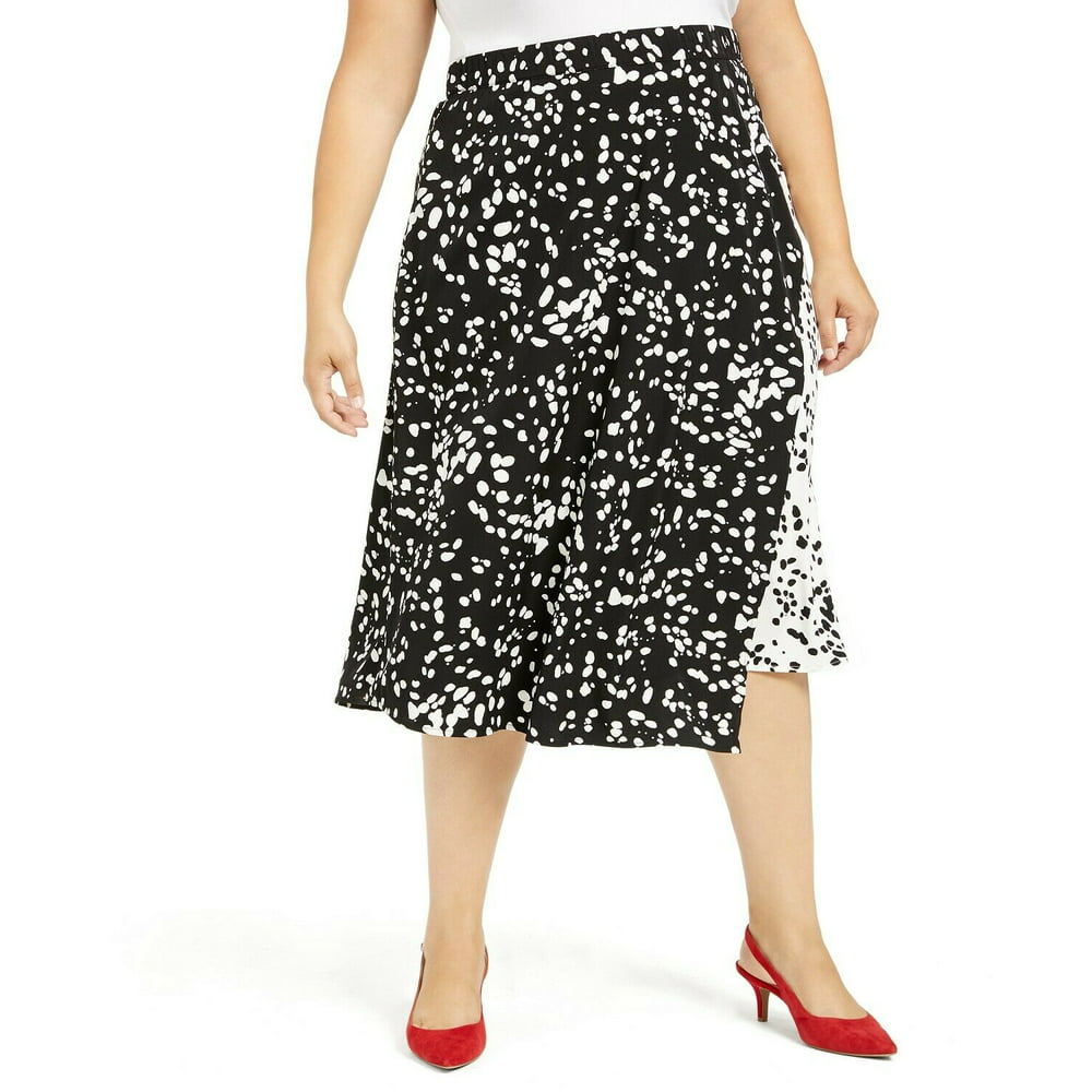 Alfani - Alfani Women's Printed Midi Skirt Black Size 20 - Walmart.com ...