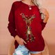 thumbnail image 1 of Pntutb Tops de mujer Suéter de cuello redondo con estampado navideño Blusa suelta Sudadera sin capucha Pntutb Pntutb-3511, 1 of 7