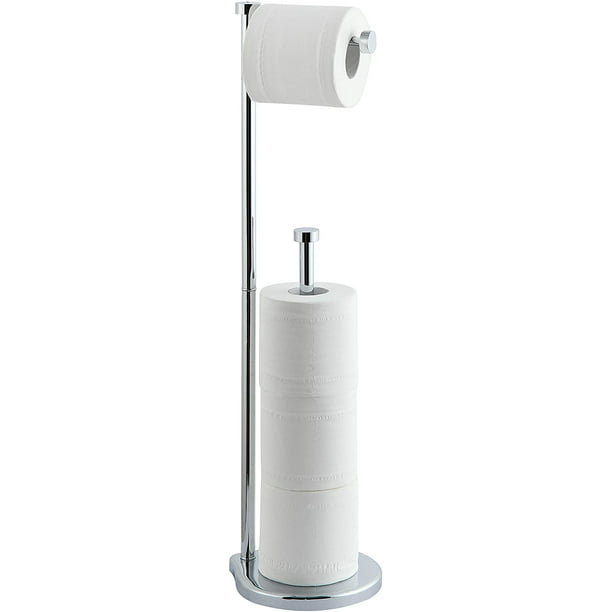 Sunnypoint Free Standing Bathroom, Free Standing Bathroom Toilet Paper Holder Stand With Reserve