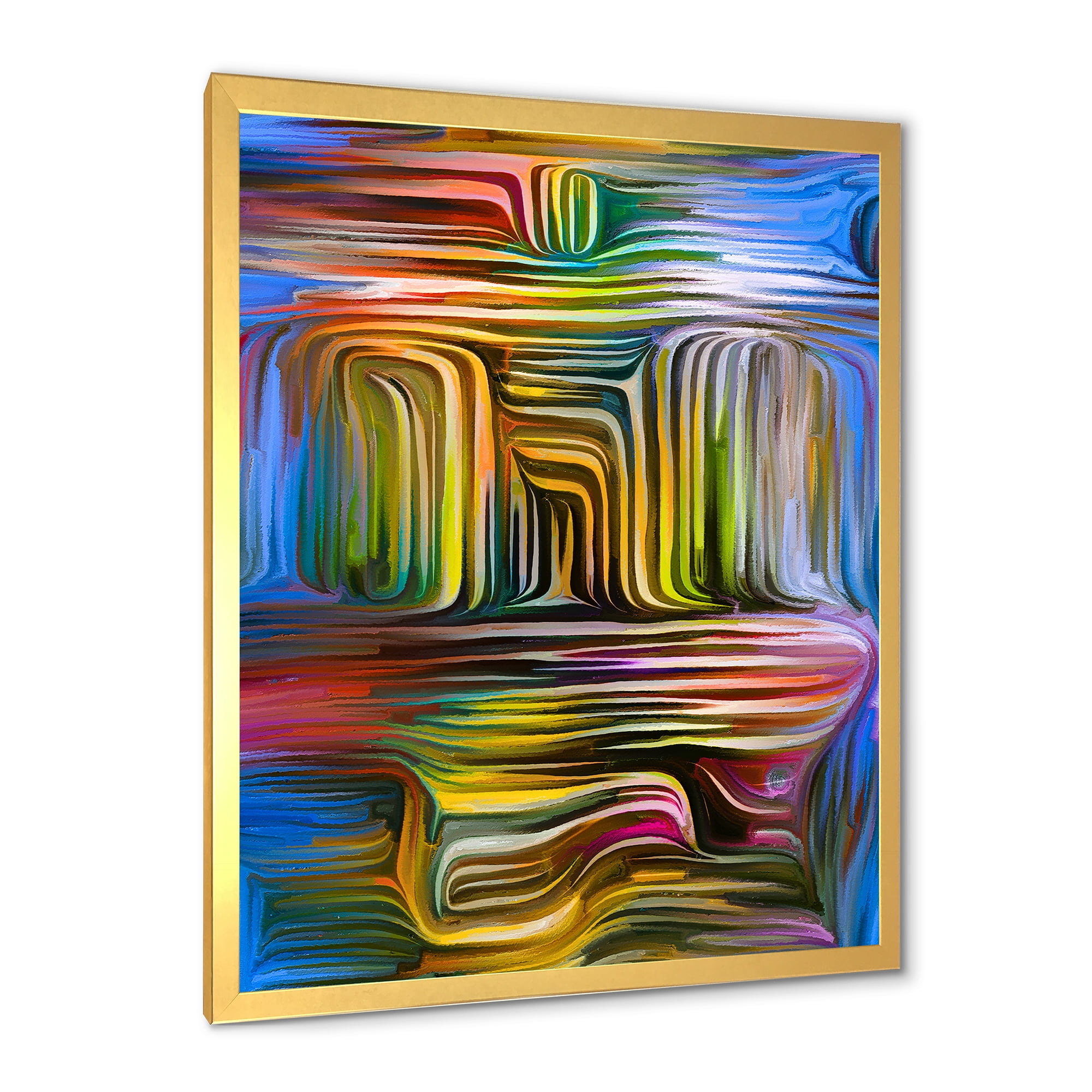 Designart 'Colour Spiral Fusion VIII' Modern Framed Art Print