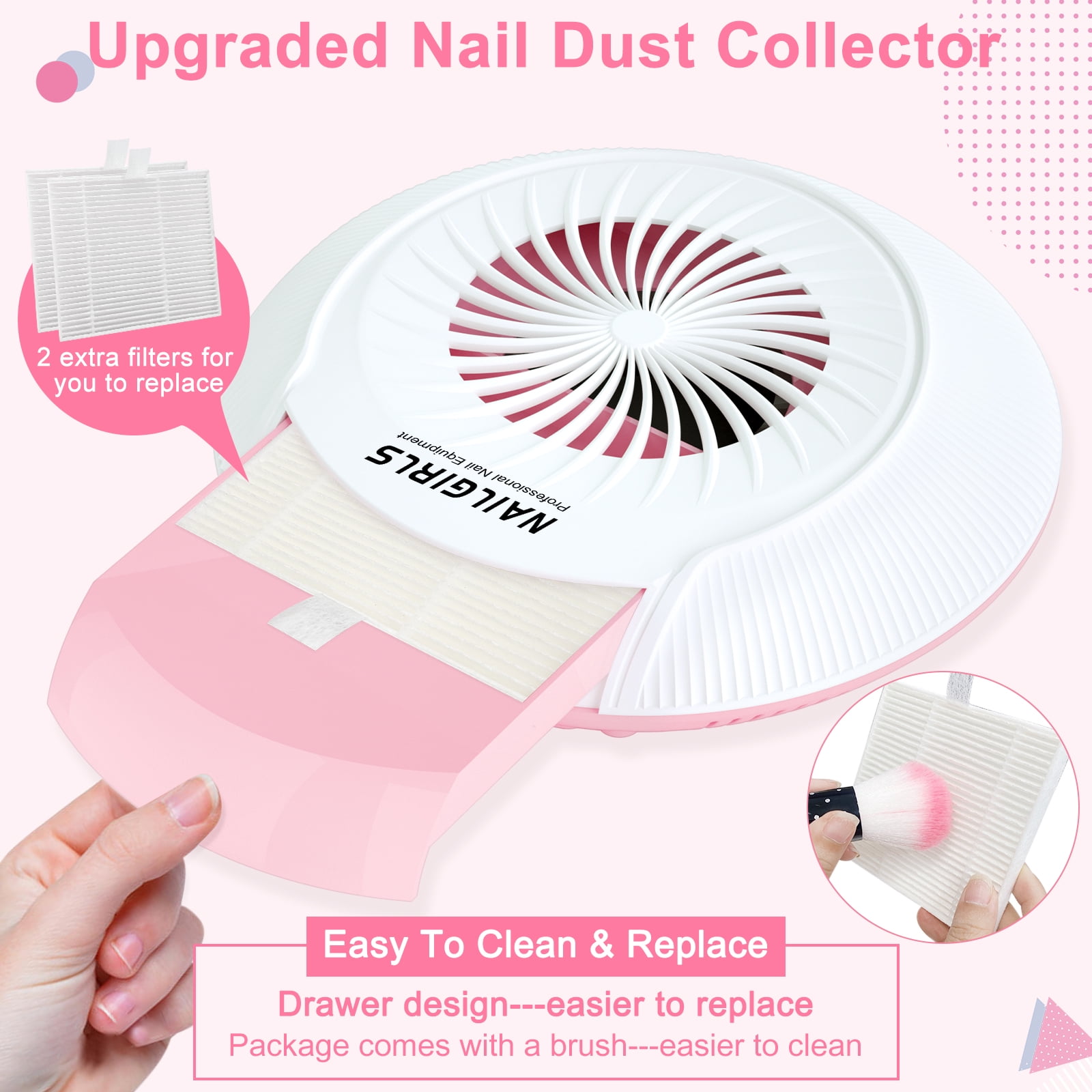Nail Dust Collector Deluxe - NSI Hair Nail and Beauty