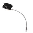 thumbnail image 3 of Password Cable Lock, 3 Dial Combination Black Customs Code  Zinc Alloy Steel Wire  for Suitcase Baggage Cabinet Locker, 3 of 8