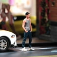 thumbnail image 3 of Figura masculina en miniatura a escala 1/64 Figura masculina en miniatura realista con chaleco Personas en miniatura pintado a mano, 3 of 9