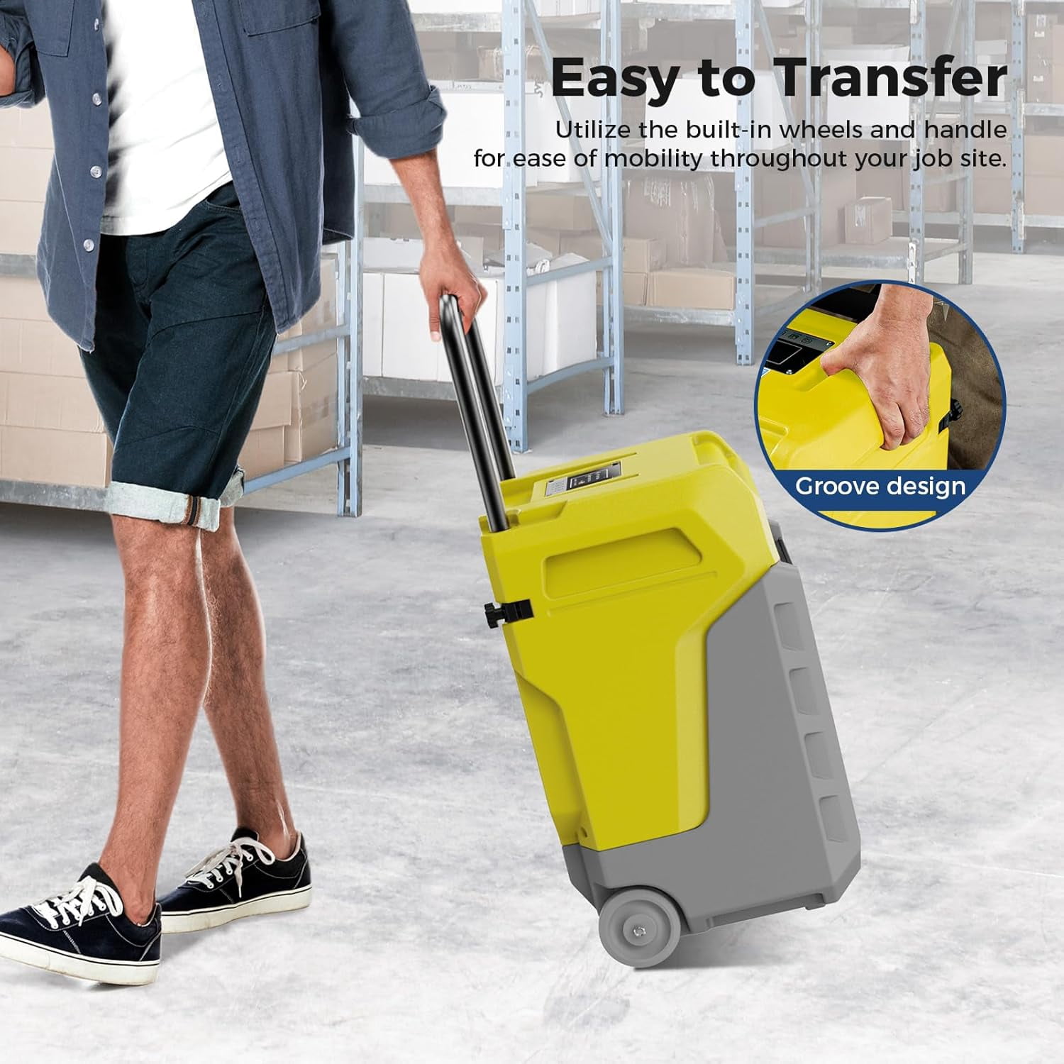 ALORAIR  Commercial Dehumidifier 170 Pints LGR Dehumidifier with Pump & Drain Hose, Portable Insutrial Dehumidifier for Basments, Home, Job Sites, Fit for 2,100 Sq.Ft Space with Wheels