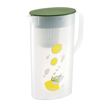 

YFVVCZC Drinking Water Cup & Glassware Drinking Pot Refrigerator Cold Water Bottle Transparent Plastic Cold Water Bottle Large Capacity Cold Water Cup Boiled Water Cold Water Cup 2L Teapot