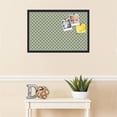thumbnail image 3 of PinPix 30x20 Custom Cork Bulletin Board  Poster Board Has a Fabric Style Canvas Finish, Framed in Retro Jade Quatrefoil Lattice Design, by ArtToFrames (PinPix-229), 3 of 5