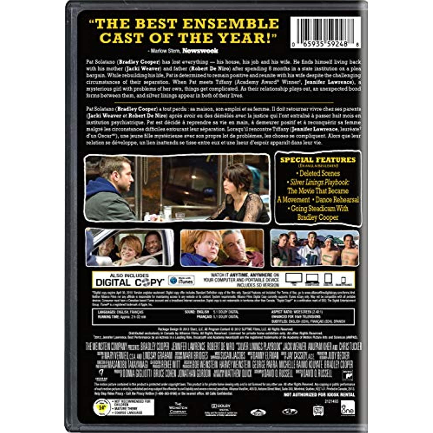 Silver Linings Playbook (DVD + Digital Copy) (Bilingual)