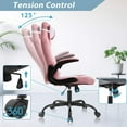 thumbnail image 3 of Dkelincs PC Gaming Chair Ergonomic Office Chair with Lumbar Support Flip Up Arms Headrest Adjustable Computer Desk Chair for Adults, Pink, 3 of 7